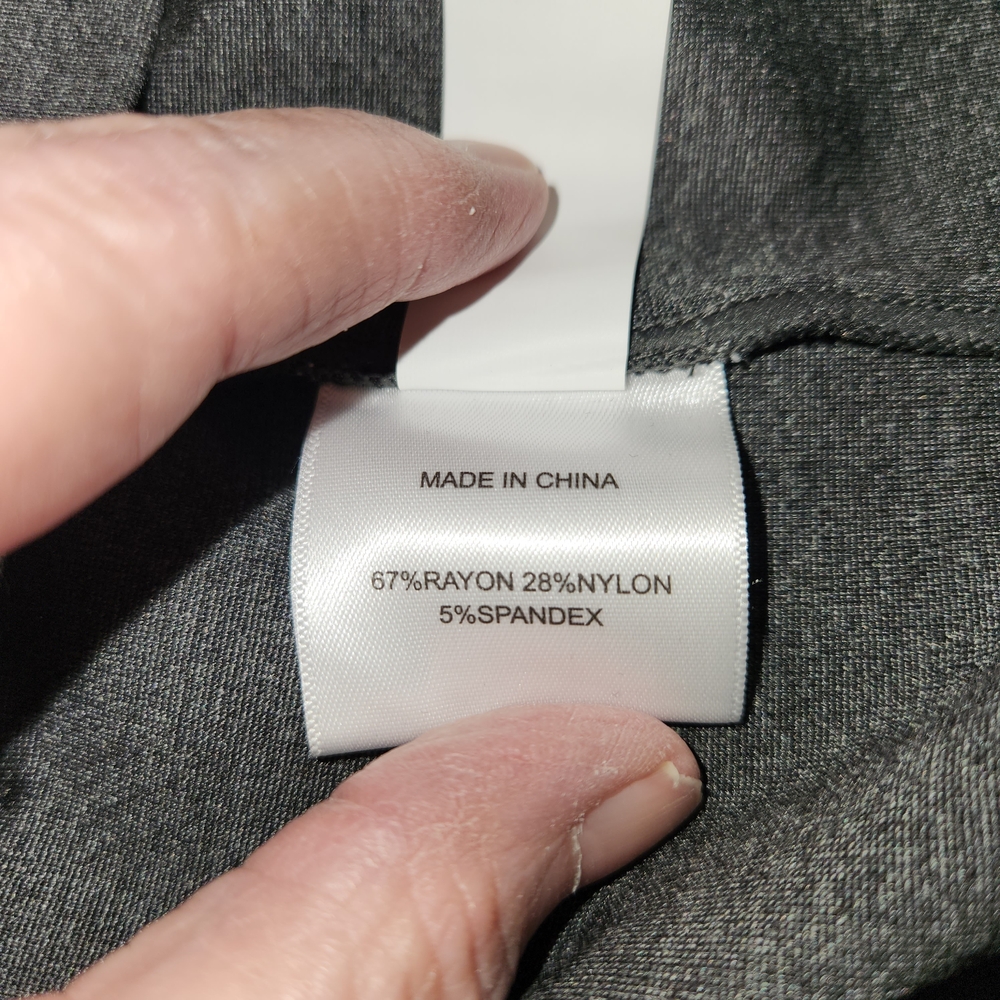 NWT Quince Ultra Stretch Ponte Sleeveless Dress Charcoal Size L Gray Jumper Zip - Picture 13 of 14